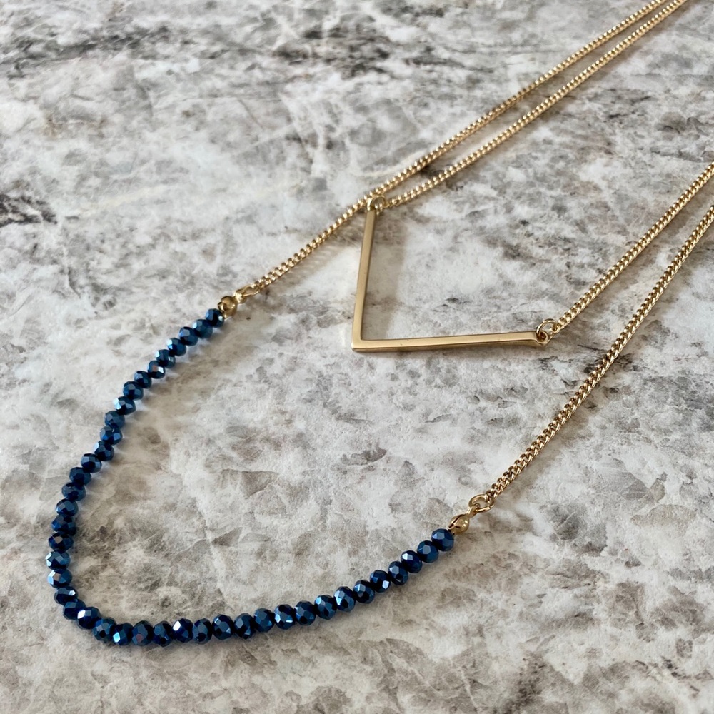 Long BaubleBar Necklace Gold Double Chain Necklace